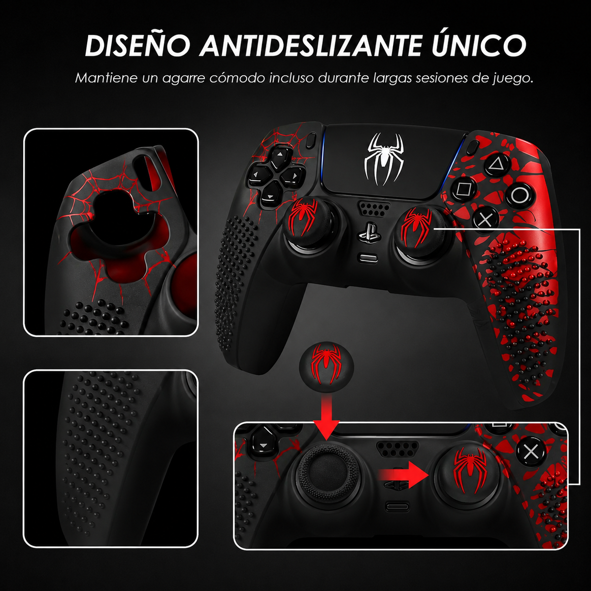 Funda protectora­­­ㅤde silicona antideslizanteㅤㅤPS5 3 en 1