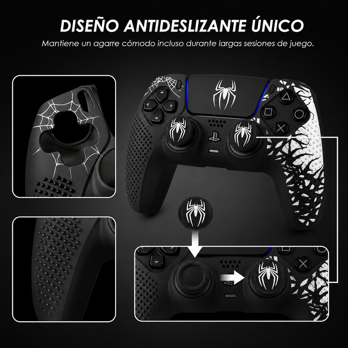 Funda protectora­­­ㅤde silicona antideslizanteㅤㅤPS5 3 en 1