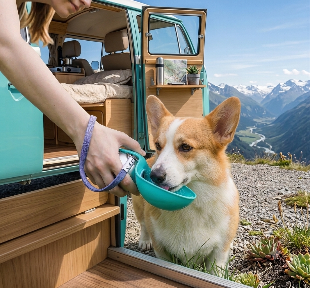 Botella Portátil para agua de perro